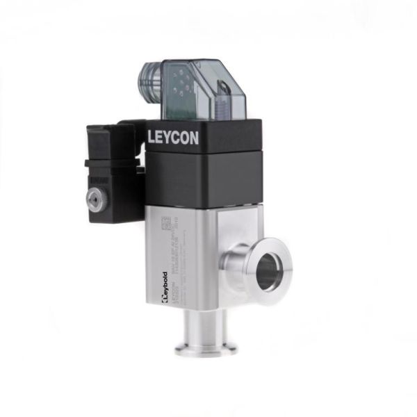 ISO-KF Right angle valve, electropneumatically operated