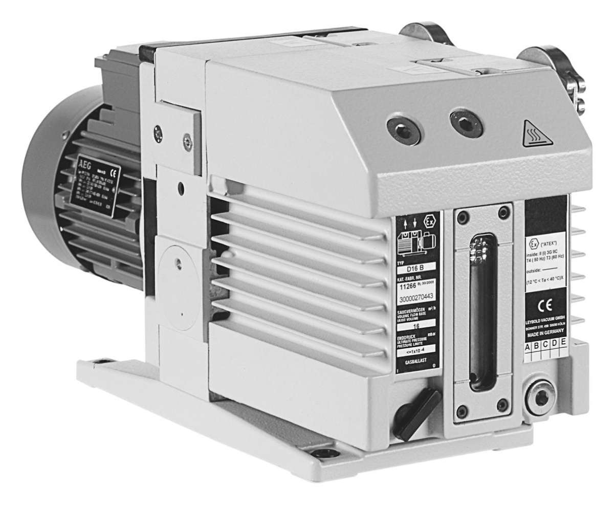 TRIVAC D 16 BCS | Pumps | TRIVAC B | TRIVAC | Oil Sealed Vacuum Pumps ...