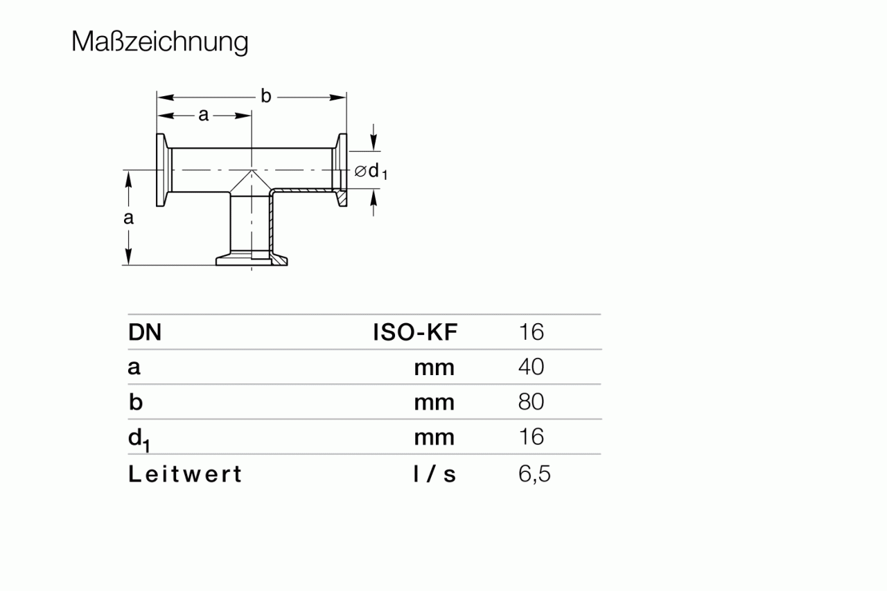 Mặt nối Tê ISO-KF 0