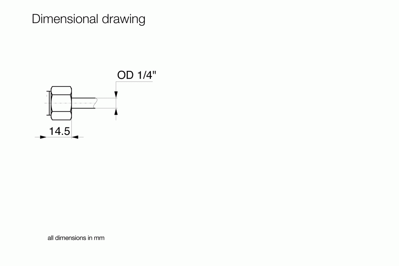 Ống nối cho van micro - 1/4