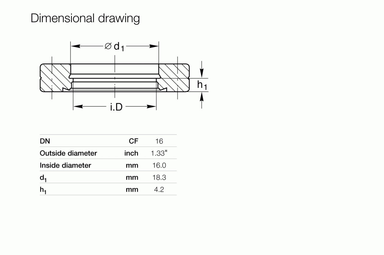 Mặt nối có lỗ CF 1