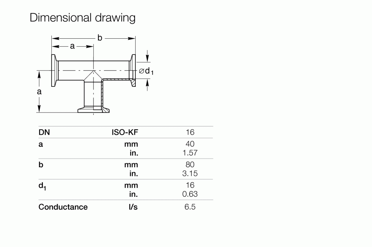 Mặt nối Tê ISO-KF 1