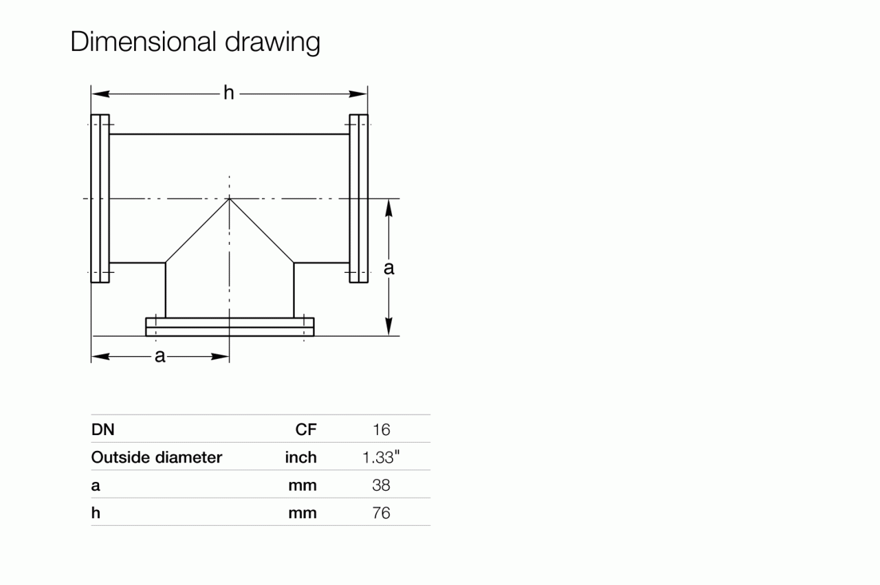 Mặt nối chữ T CF 1