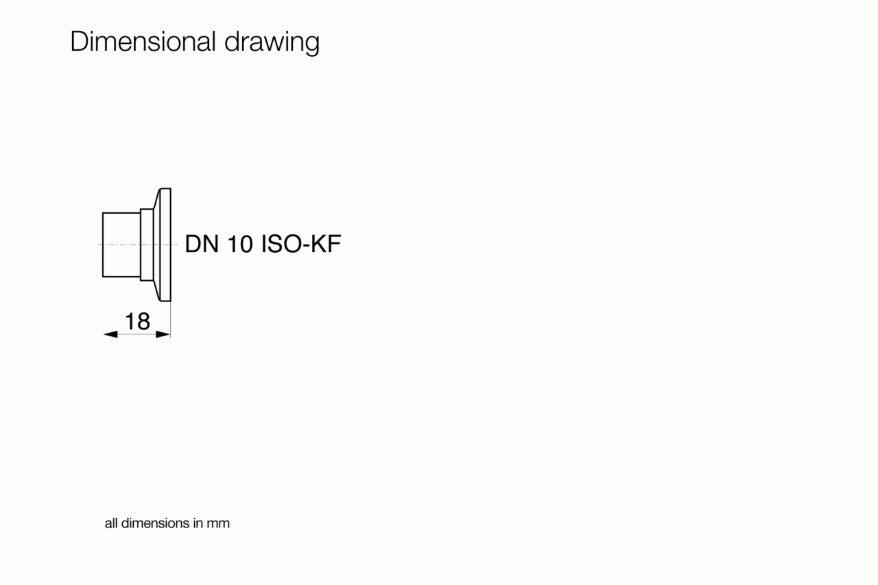 Mặt bích kết nối cho van micro - DN 10 ISO-KF 1