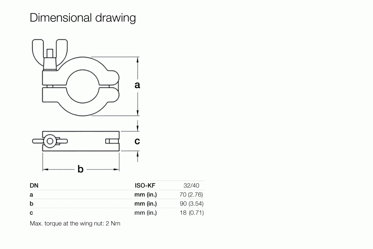 Clamping Ring Iso Kf Connection Fittings Iso Kf Flanges And Fittings Products Leybold 8226