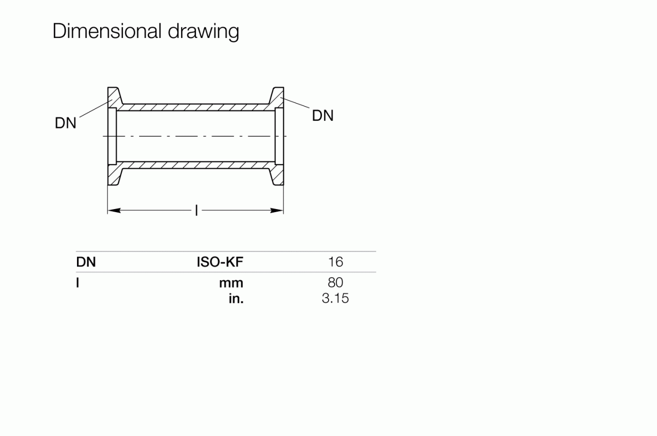 Mảng nối trung gian ISO-KF 1